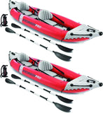 2-Person Inflatable Kayak Set with Deluxe 86in Paddles