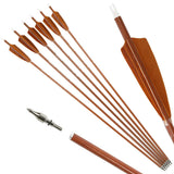 Mixed Carbon Arrows, 12 pcs, 31.5 Inch Spine