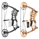 Short Axis Compound Bow Set Kit 30-60Lbs Adjustable Draw Weight Ambidextrous