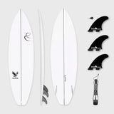 High-Performance Epoxy Surfboard with Wood Stringer