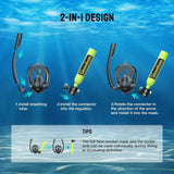 Mini 0.5L Scuba Tank with Inflator Pump
