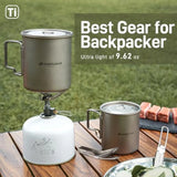 Titanium Camping Cookware 420ML and 750ML Titanium Pot