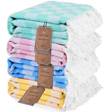 Checkered Plaid Turkish Beach Towel