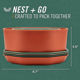 9-Piece Polypropylene Outdoor Dining Plates, Bowls, Mixing Bowl