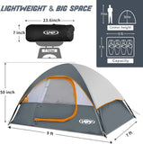 2-4 Person Waterproof Windproof Dome Tent for Outdoor Adventures
