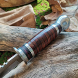 High-Quality Hunting Knife with Wooden Handle