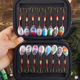 16Pcs Metal Spoon Spinner Fishing Lure