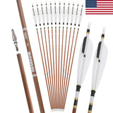 12PCS Archery Pure Carbon Arrow