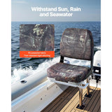 2 Pack Folding Boat Seats with Low Backrest
