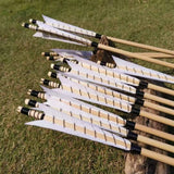 12Pcs Traditional Wooden Archery