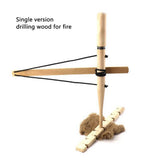 Wood Bow Drilling Fire Making Tool
