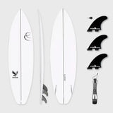6'1" Shortboard 900 FRP with Fin Set and Leash