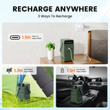Solar Generator for Camping, Portable Power Station, LED Light