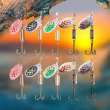 10pcs Metal Spoon Spinner Fishing Lure