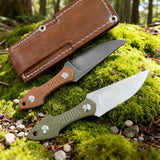 Fixed Blade Knife with Leather Sheath