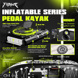Fishing Kayak Boat Pedal Drive Sit-on-Top