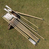 12Pcs Traditional Wooden Archery