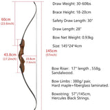 Recurve Split Bow Set 60 Inch ILF Takedown 50/60lbs Right Hand