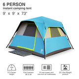 6 Person Camping Tent, Blackout Design