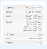 Solar Generator for Camping, Portable Power Station, LED Light