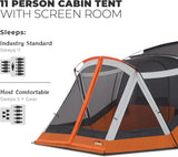 Spacious Multi-Room Cabin Tent for Family Camping
