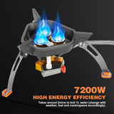 Camping Cookware Mess Kit with 7200W Stove