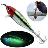 1-3PCS 5.5g Luminous Floating Wood Shrimp Lure