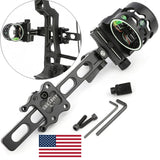 Archery Bow Sight 5 Pin Long-Range Adjustable Fiber Optic