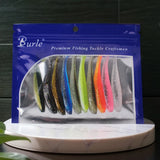 10Pcs 9cm Fishing Lures T Tail Worm Soft Bait