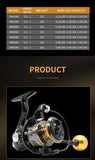 Spinning Reel Metal Cup 10KG Max Drag Power