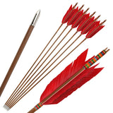 Turkey Feather Bamboo Arrows 6/12pcs 33.4"