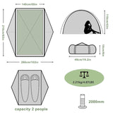 Ultralight Camping Tent 2 Person