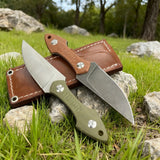 Fixed Blade Knife with Leather Sheath