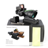 Adjustable 4 x 32 Red Dot Tactical Scope 20mm Rail Scope for Hunting
