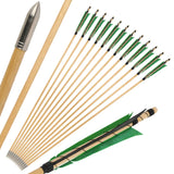 Wooden Longbow Arrows 32" Natural Turkey Feather