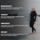 High-Performance Epoxy Surfboard with Wood Stringer