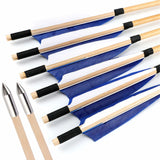 Hunting Arrows 12pcs 31.5inch Handmade Wooden Shaft