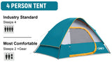 2-4 Person Waterproof Windproof Tent with Rainfly