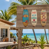 Wooden Surfboard Wall Decor Set