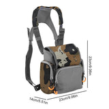 Binocular Harness Chest Pack with Rangefinder Waterproof Pouch Bino Harness with Rain Cover for Hunting Hiking