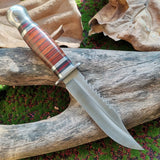 High-Quality Hunting Knife with Wooden Handle