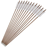 Turkey Feather Bamboo Arrows 6/12pcs 33.4"