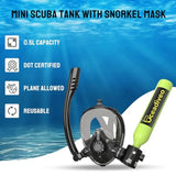 Mini Scuba Tank 0.5 L Portable Pony Bottle for Underwater Practice