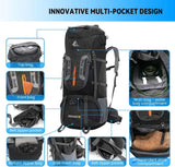80L Backpack with Rain Cover