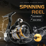 Spinning Reel Metal Cup 10KG Max Drag Power