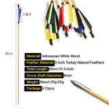 Archery Arrows 12pcs 32inch Wooden Shaft