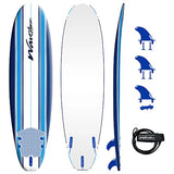 Soft Top Foam 7' Surfboard in Blue Pinline