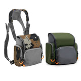 Binocular Harness Chest Pack with Rangefinder Waterproof Pouch Bino Harness with Rain Cover for Hunting Hiking