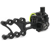 Archery 5 Pin Bow Sight 0.019" Fiber Optic Adjustable Alloy Right Hand for Compound Bow Hunting Target Practice Shooting Use