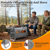 Hot Tent Stove with 4 Chimney Pipe